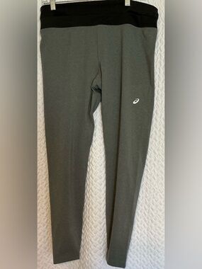 ASICS Black Performance Leggings with White Logo Detail